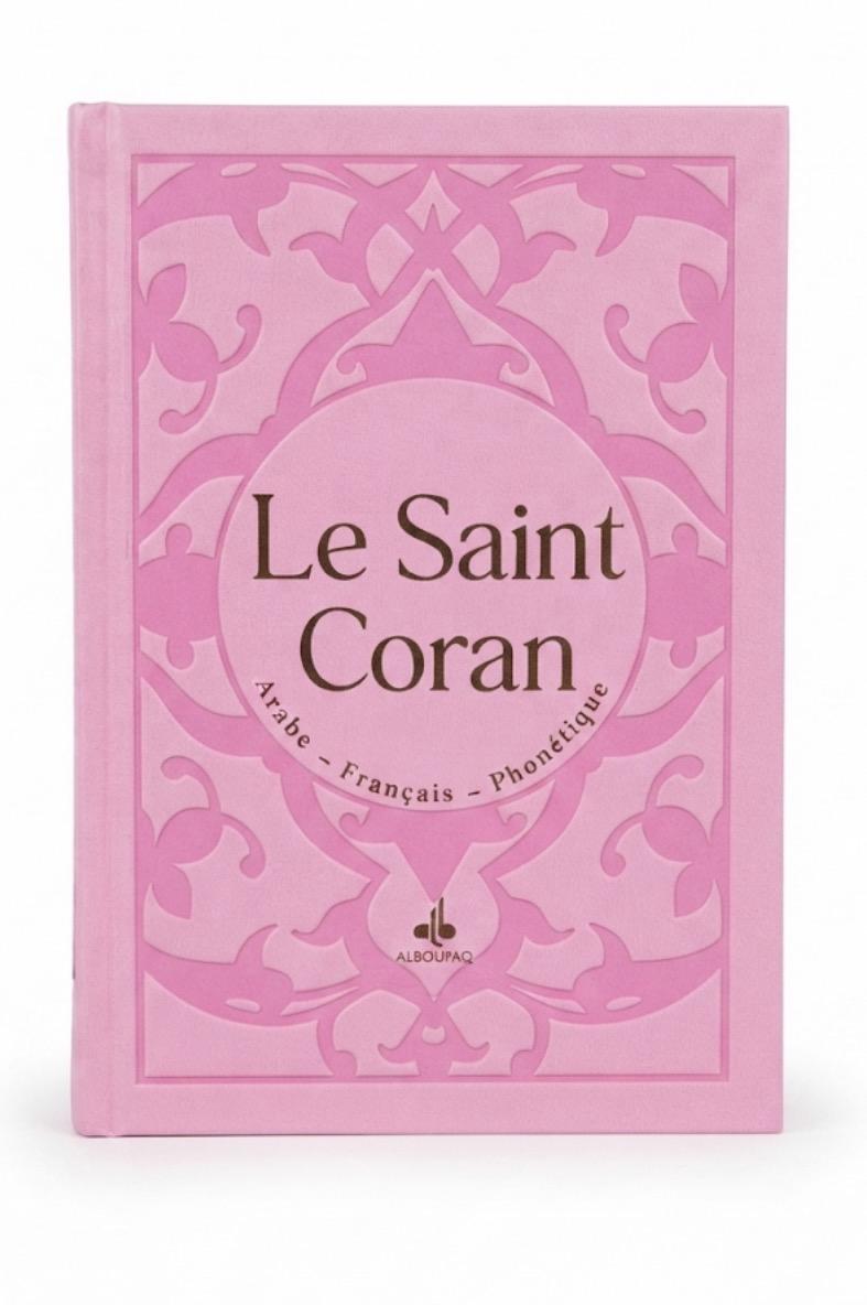 Saint coran arabe français phonétique bordure dorée moyen model z